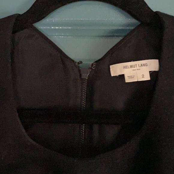 Helmut Lang black wool cocktail dress silk lined size 2 - Picture 2 of 10